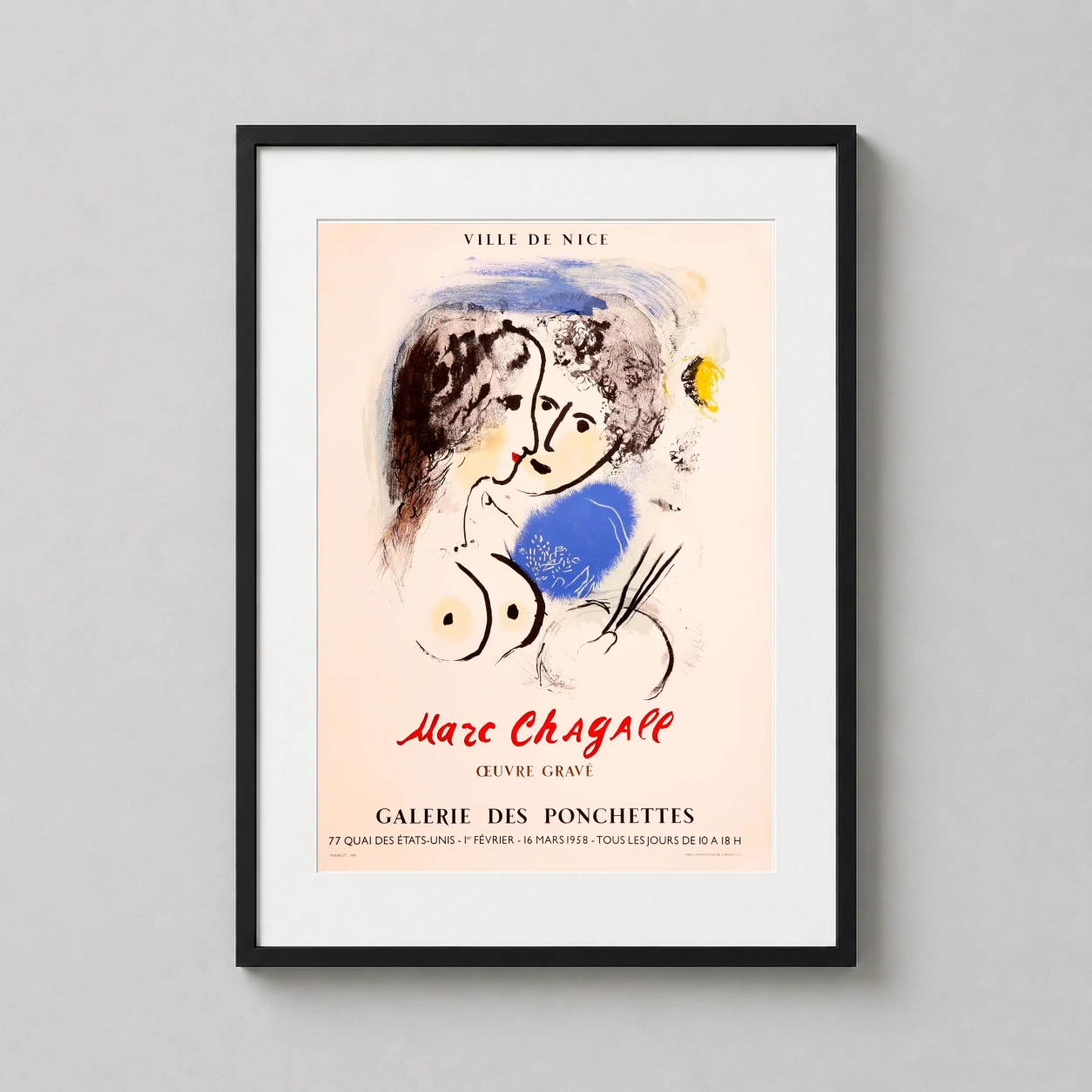Marc Chagall Poster le — marc Chagall Peintre Palette is a poetic modern art choice built around