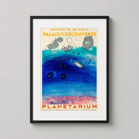 Raoul Dufy Planetarium Art – Vintage Space & Paris Wall vintage travel poster by MerchFuse