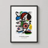 Joan Miró Abstract Art Poster, Les Dernières Estampes 1987