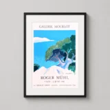 Roger Mühl, Exhibition Art Poster, Vibrant Mediterranean Seascape