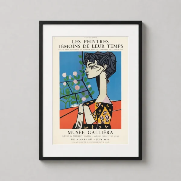 Picasso, Musée Galliéra 1956 Exhibition Poster, Cubist Woman Art