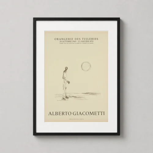 Alberto Giacometti Orangerie Exhibition Art Print, Minimalist Sketch