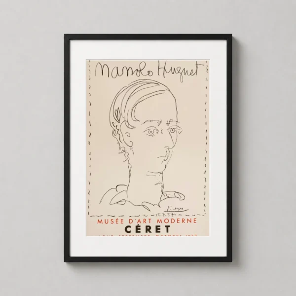 Manolo Huguet Musée de Céret Exhibition, Picasso Line Drawing Art Print