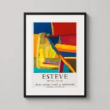Maurice Estève Abstract Art Poster, 1981 Museum Exhibition Art Print