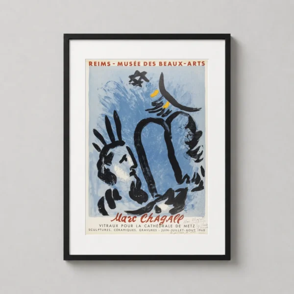 Marc Chagall Moise Reims Musee des Beaux-Arts Exhibition Poster