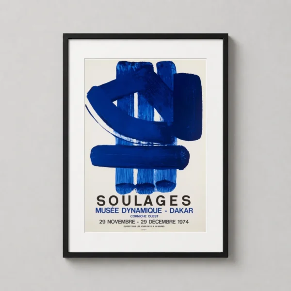 Pierre Soulages Musée Dynamique Dakar 1974 Abstract Art Print