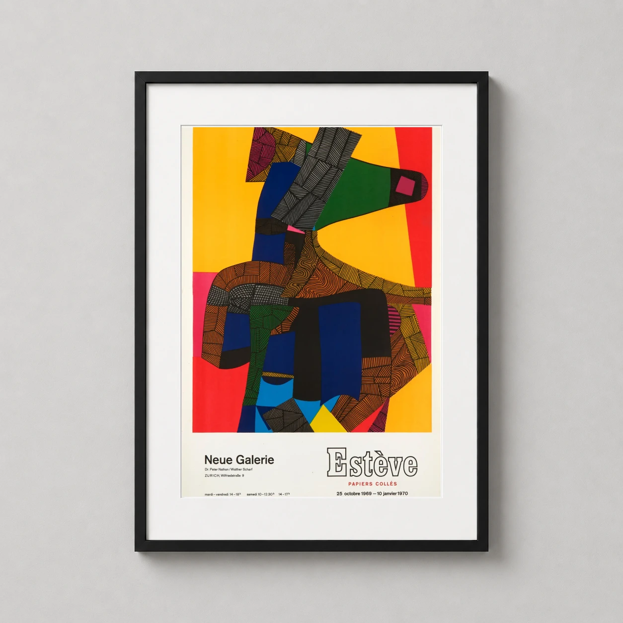 Maurice Esteve Neue Galerie — vibrant Maurice Estève abstract art print featuring bold geometric