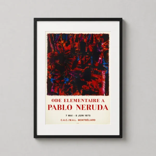 Alfred Manessier Ode Elementaire Pablo Neruda 1975 Exhibition Art Print