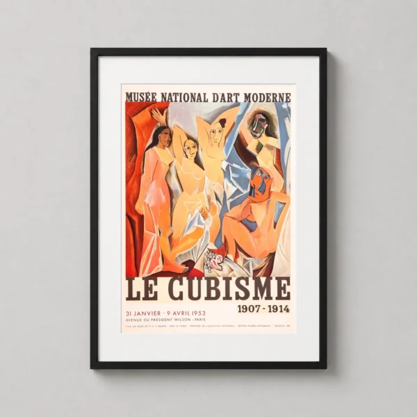 Le Cubisme Exhibition 1953 Picasso Cubist Figures Art Print