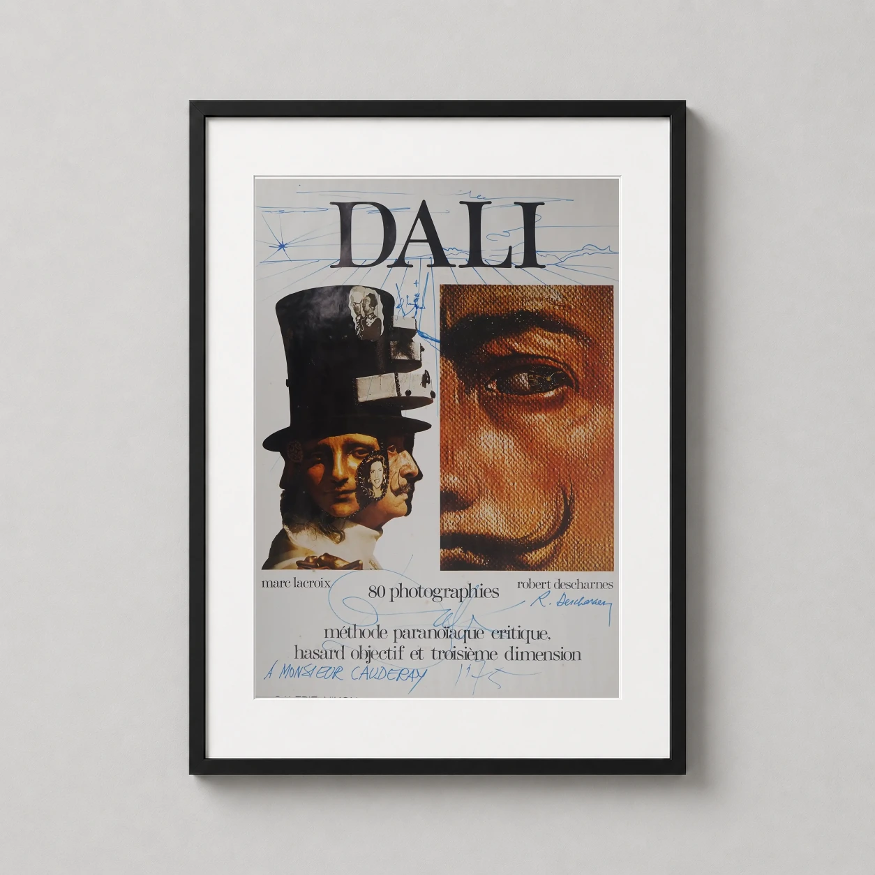 Salvador Dali Surrealist — surrealist exhibition poster featuring a macro-photographic eye of
