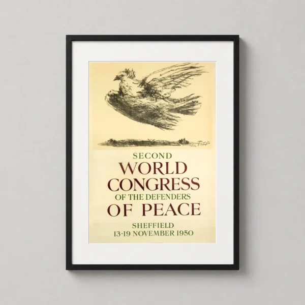 Pablo Picasso Peace Congress 1950 Vintage Dove Sketch Art Print