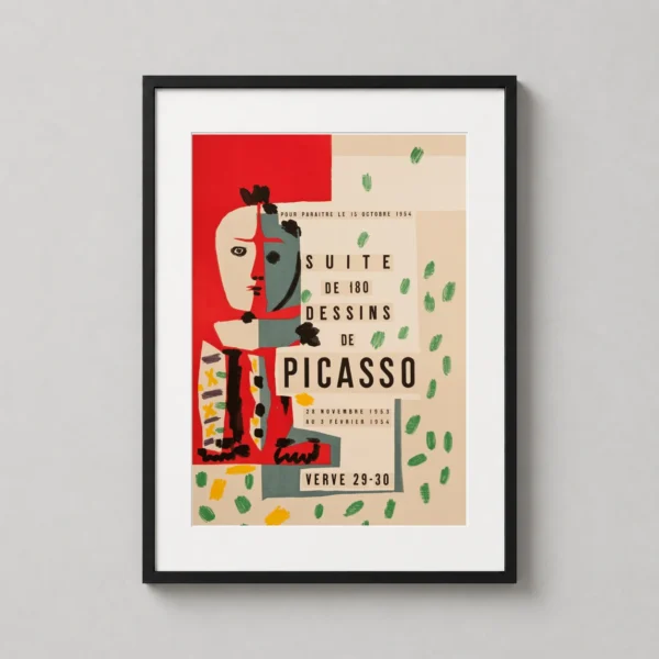 Pablo Picasso 180 Dessins 1954 Exhibition Vintage Art Print