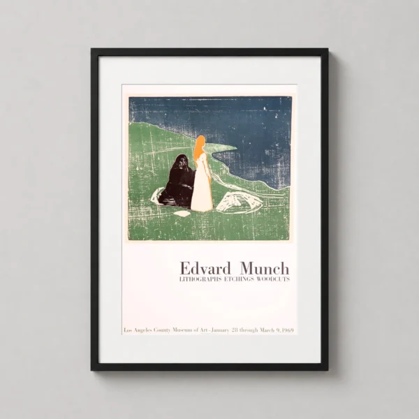 Edvard Munch Two Women at the Seashore LACMA 1969 Art Print