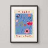 Turin Fiori e Piante Italian City Botanical Art Wall Art Print