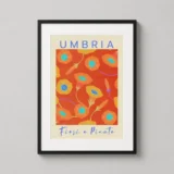 Umbria Fiori e Piante Italian Retro Floral Art Print