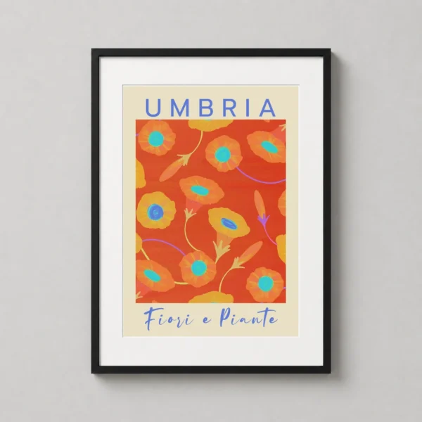 Umbria Fiori e Piante Italian Retro Floral Art Print