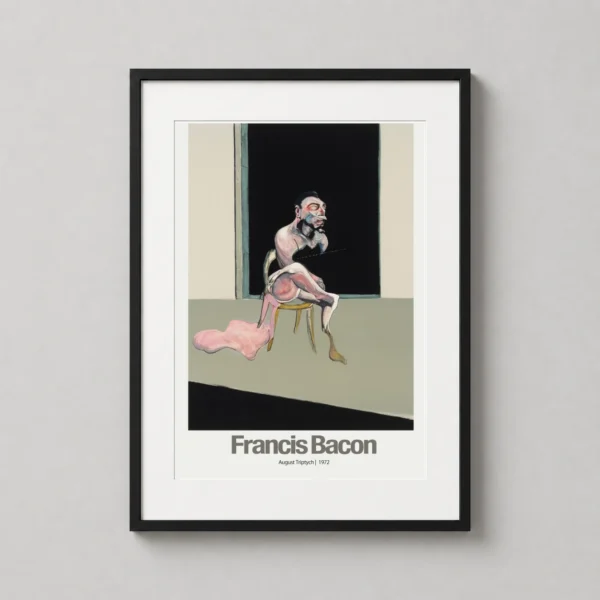 Francis Bacon August Triptych 1972, Expressionist Figure Art Print