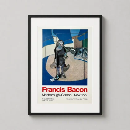 Francis Bacon Marlborough-gerson Gallery — this vintage 1968 exhibition poster features a distorted Francis Bacon
