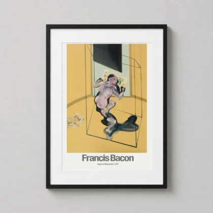 Francis Bacon | Art Poster | Figure in Movement 1972 Print framed wall art mockup