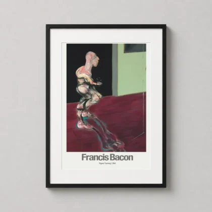 Francis Bacon Figure Turning | Art Poster | Abstract Expressionist Print framed wall art mockup