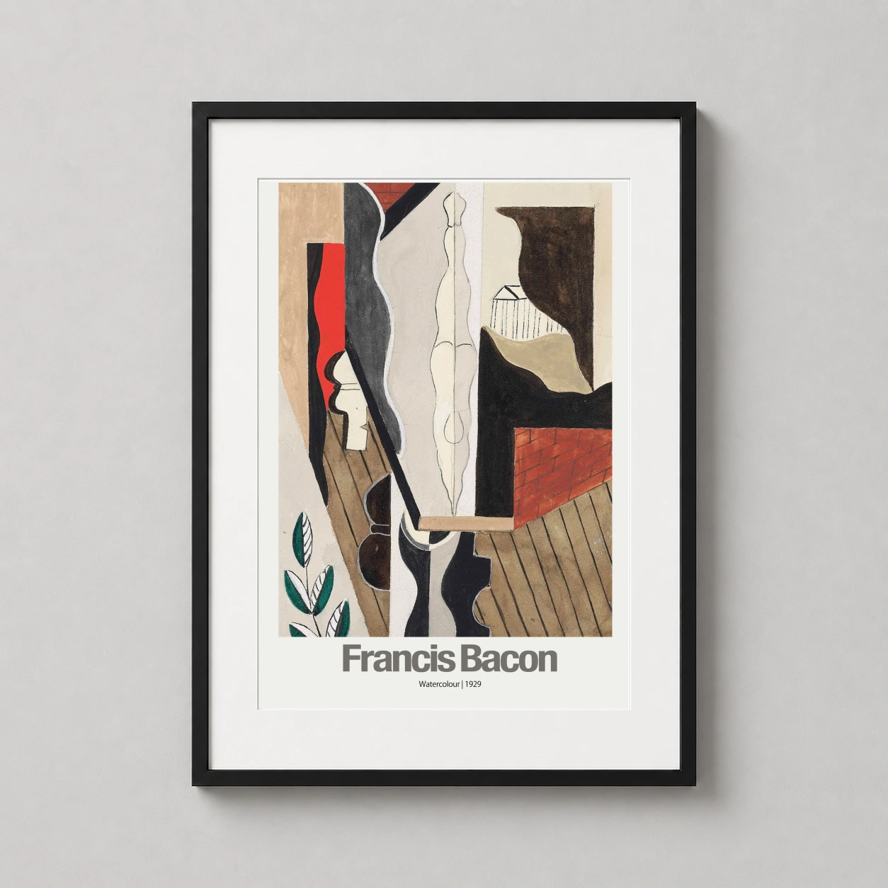 Francis Bacon Abstract Art — francis Bacon Watercolour 1929 offers expressionist figure art presence