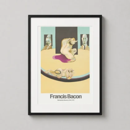 Francis Bacon | Met Museum 1975 Exhibition Poster | Abstract Figurative Art framed wall art mockup
