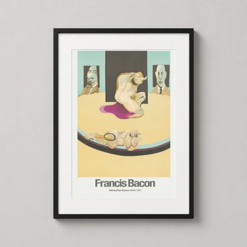 Francis Bacon, Met Museum 1975 Exhibition Abstract Poster, Abstract Figurative Art
