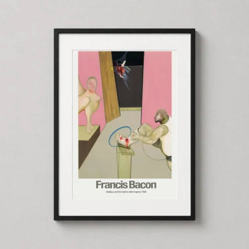 Francis Bacon 'Oedipus and the Sphinx', Modern Art Poster, Expressionist