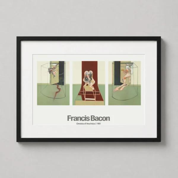 Francis Bacon, Abstract Art Poster, Oresteia Triptych Wall