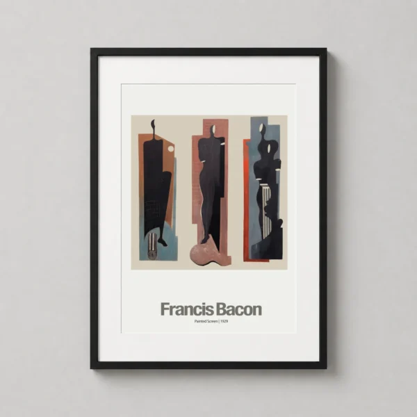 Francis Bacon, Abstract Art Poster, Painted Screen 1929 Modern
