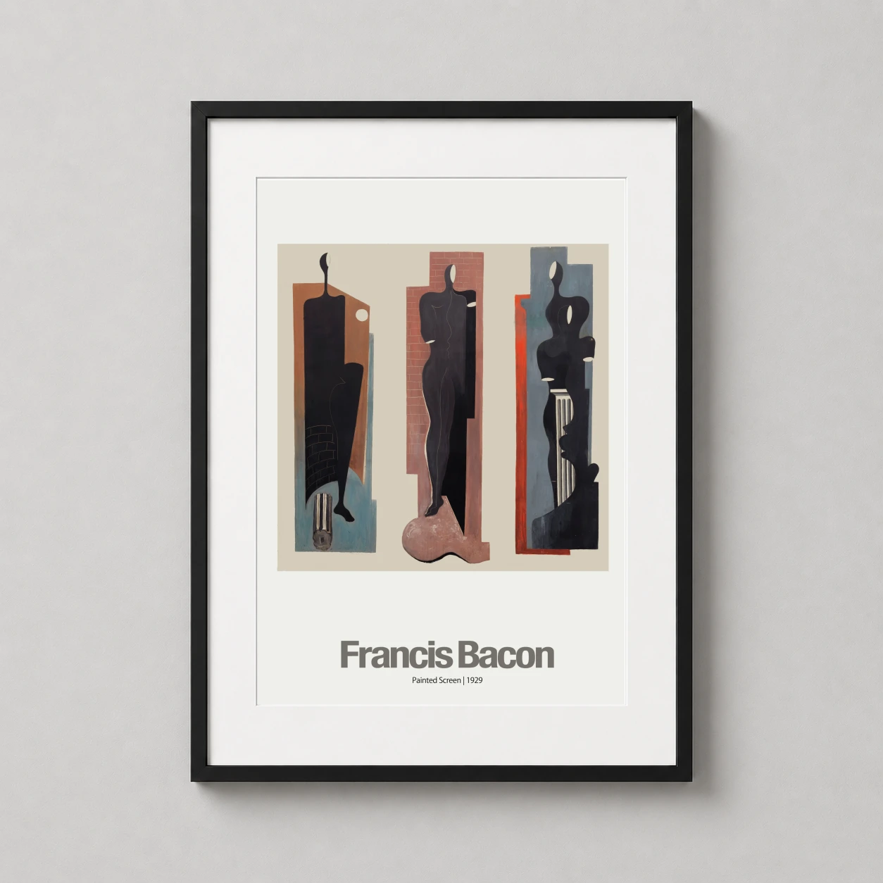 Francis Bacon Abstract Art — francis Bacon Painted Screen 1929 offers expressionist figure art