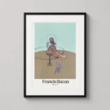 Francis Bacon, Expressionist Art Poster, Painting 1990 Figure Study