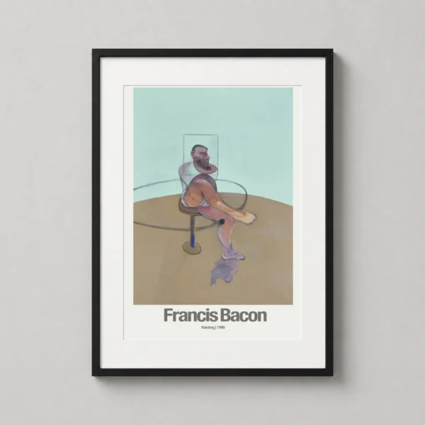 Francis Bacon, Expressionist Art Poster, Painting 1990 Figure Study