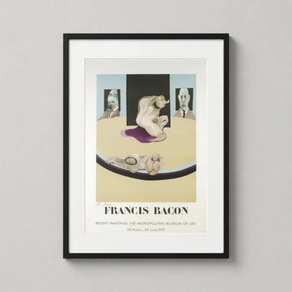 Francis Bacon, Vintage Exhibition Art Poster, Iconic MET Museum