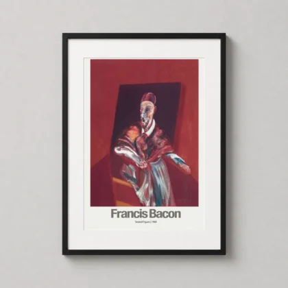 Francis Bacon Seated Figure | Art Poster | Expressive Modern Portrait Print framed wall art mockup