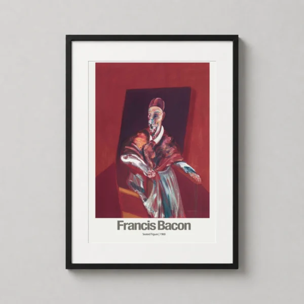 Francis Bacon Seated Figure, Poster, Expressive Modern Portrait Print