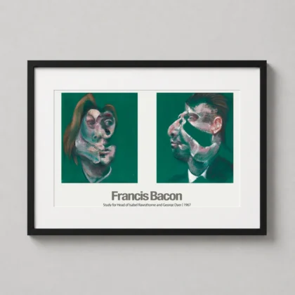 Francis Bacon | Abstract Art Poster | Isabel Rawsthorne & George Dyer Study framed wall art mockup