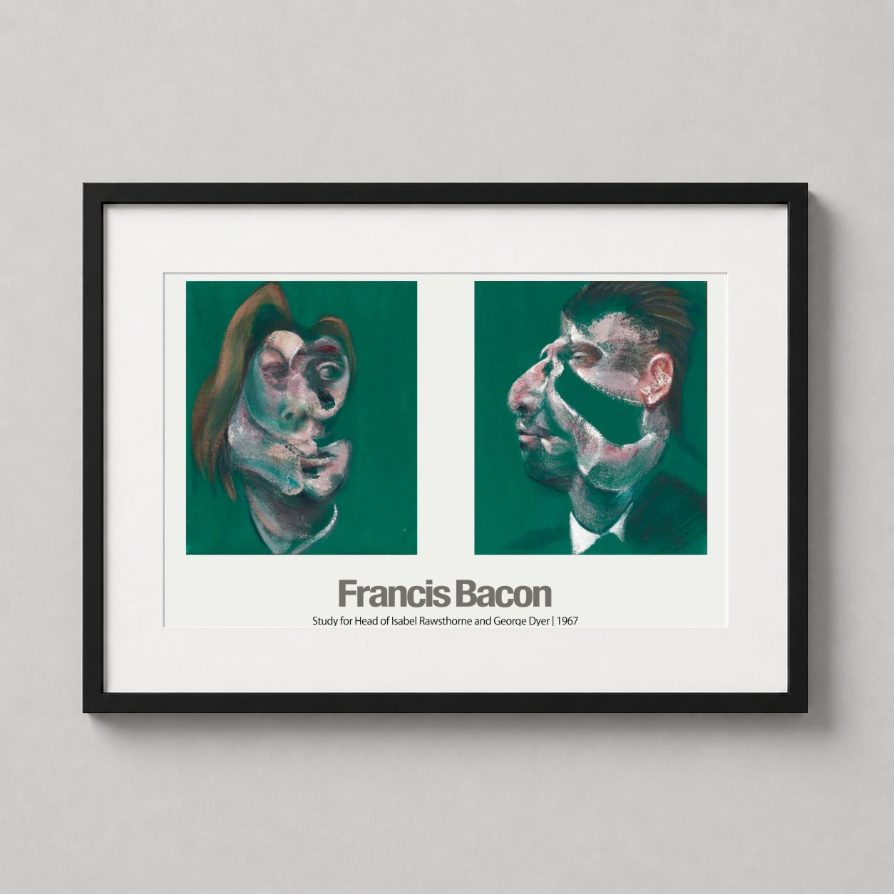 Francis Bacon Isabel Rawsthorne — visceral 1967 double portrait study by Francis Bacon featuring