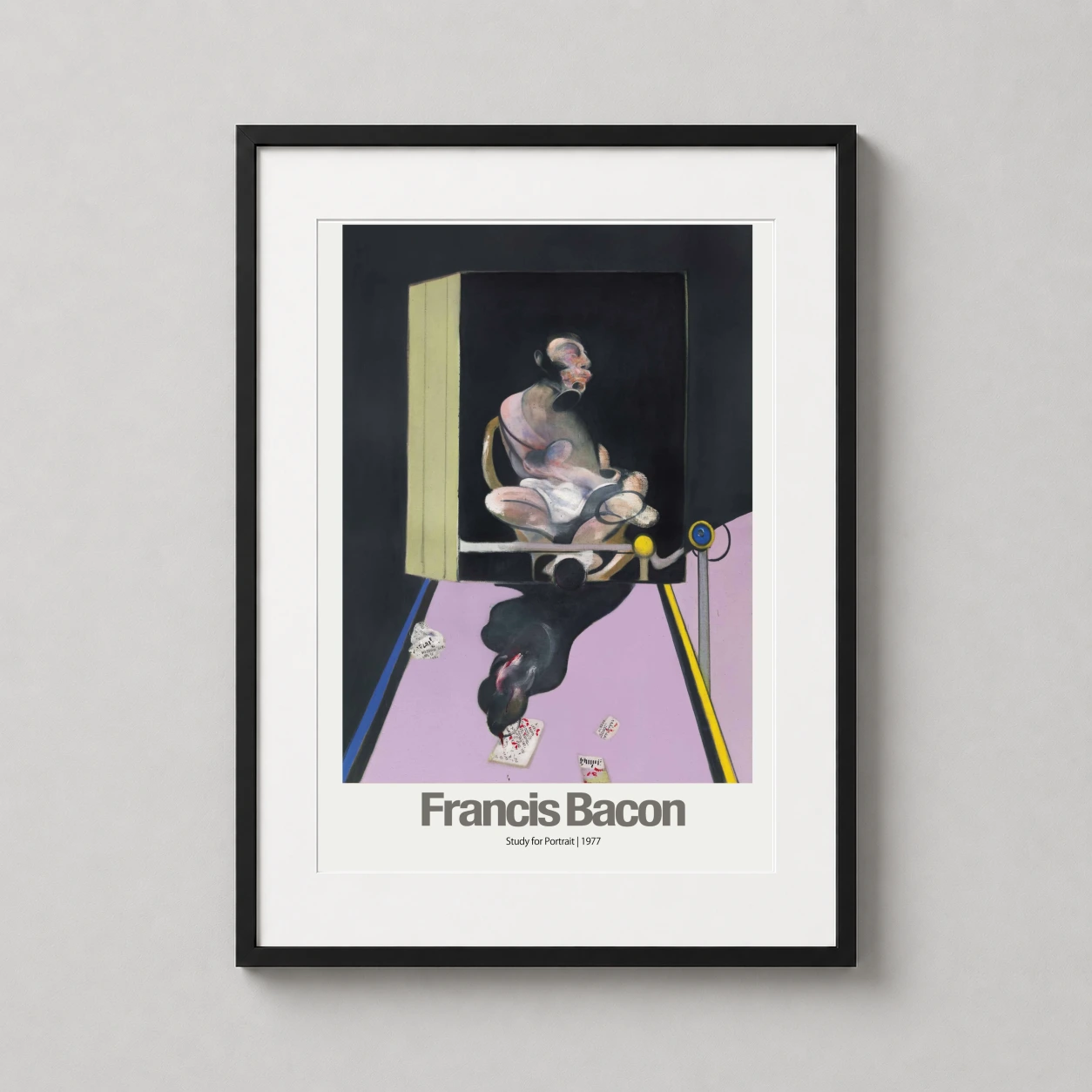 Francis Bacon Study Portrait — this art print features the distorted 1977 Study for Portrait by