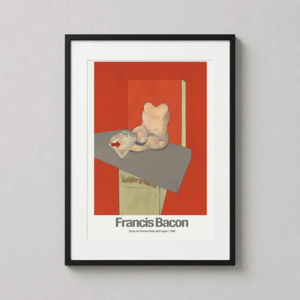 Francis Bacon, Study of a Human Body after Ingres 1984 Art Print