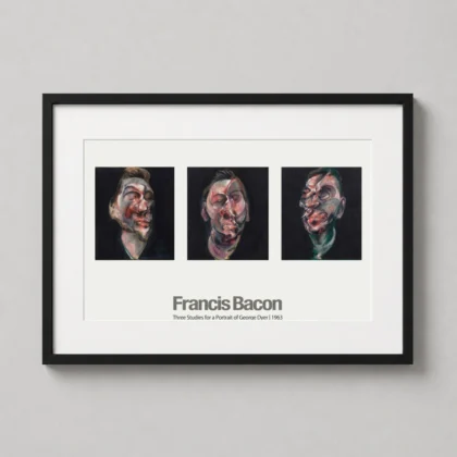Francis Bacon | Modern Art Poster | George Dyer Studies Triptych Print framed wall art mockup