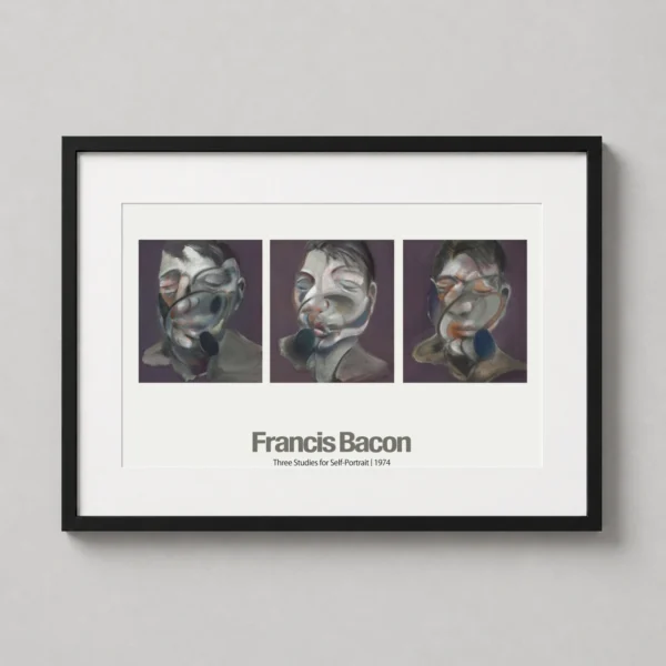 Francis Bacon Three Studies for Self-Portrait 1974 Art Print