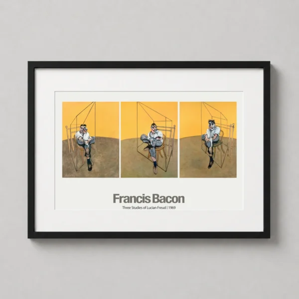 Francis Bacon Three Studies of Lucian Freud Triptych Wall Art Print