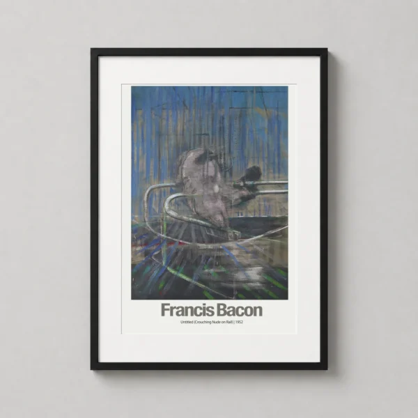 Francis Bacon Untitled Crouching Nude on Rail 1952 Art Print