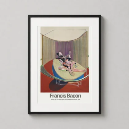 Francis Bacon Posters – Version No. 2 of Lying Figure with Hypodermic Syringe (1968) Art Print framed wall art mockup