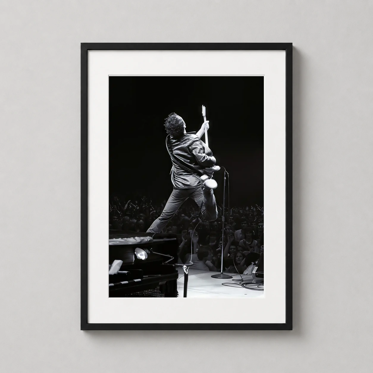 Bruce Springsteen — this black and white music photography print captures Bruce Springsteen
