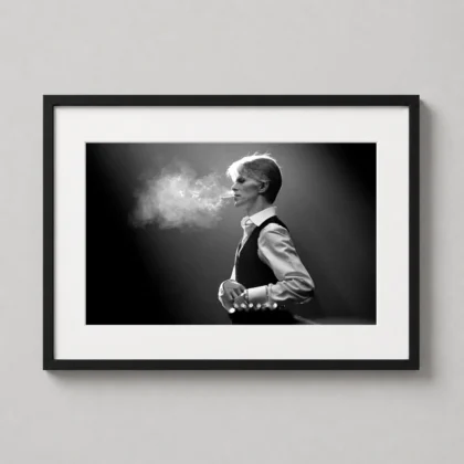 David Bowie Print Vintage Smoke - vintage advertising poster from MerchFuse