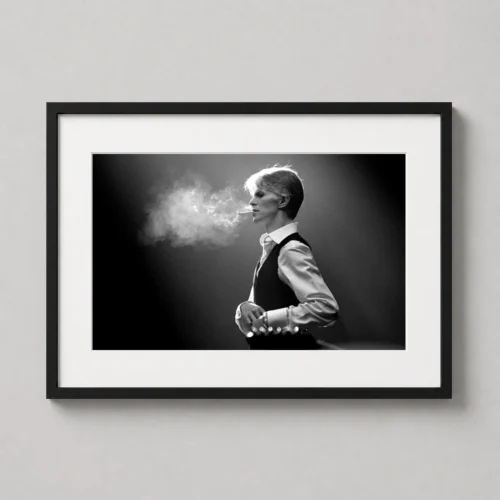 David Bowie Vintage Smoke Black and White Fine Photography Print