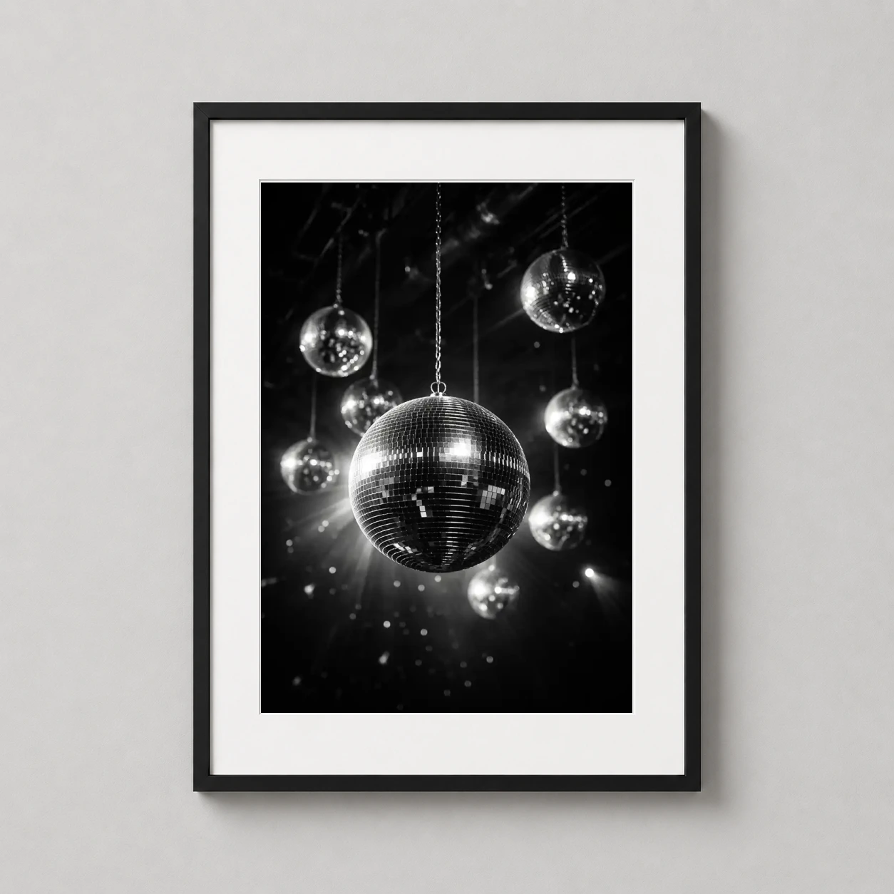 Disco Shining Ball 70s — collection of shimmering disco balls reflects brilliant points of light