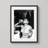 Eartha Kitt Drinking Honey Backstage Vintage Photography Print